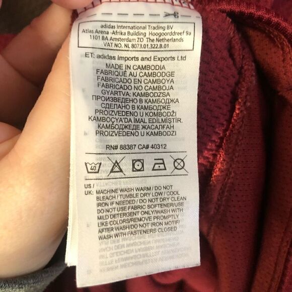 adidas men’s climawarm maroon active hoodie size large - Picture 5 of 12